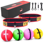 Ymx Boxing Ultimate Reflex Ball Set - 4 React Reflex Ball Plus 2 Adjustable Headband, Great For Reflex, Timing, Focus And Hand E