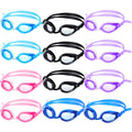 Gejoy 12 Pairs Kids Swimming Goggles No Leaking Swim Goggles Wide View Swim Glasses for Youth Children and Teens from 6 to 14 Ye
