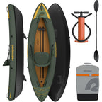 Retrospec Coaster 1 Person Inflatable Kayak, 220lb Weight Capacity, Puncture Resistant, Lightweight Inflatable Kayak for Adults 