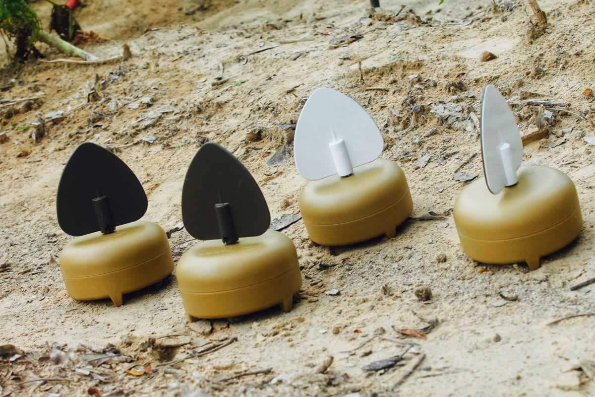 Mojo Dove-A-Flicker Spinning Wing Dove Decoys For Dove Hunting, 4 Pack
