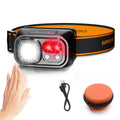 SuperFire Headlamp Rechargeable ,Lightweight Head Lamp with 9 Modes,IP44 Water Resistant,headlamp Flashlight for Running Fishing