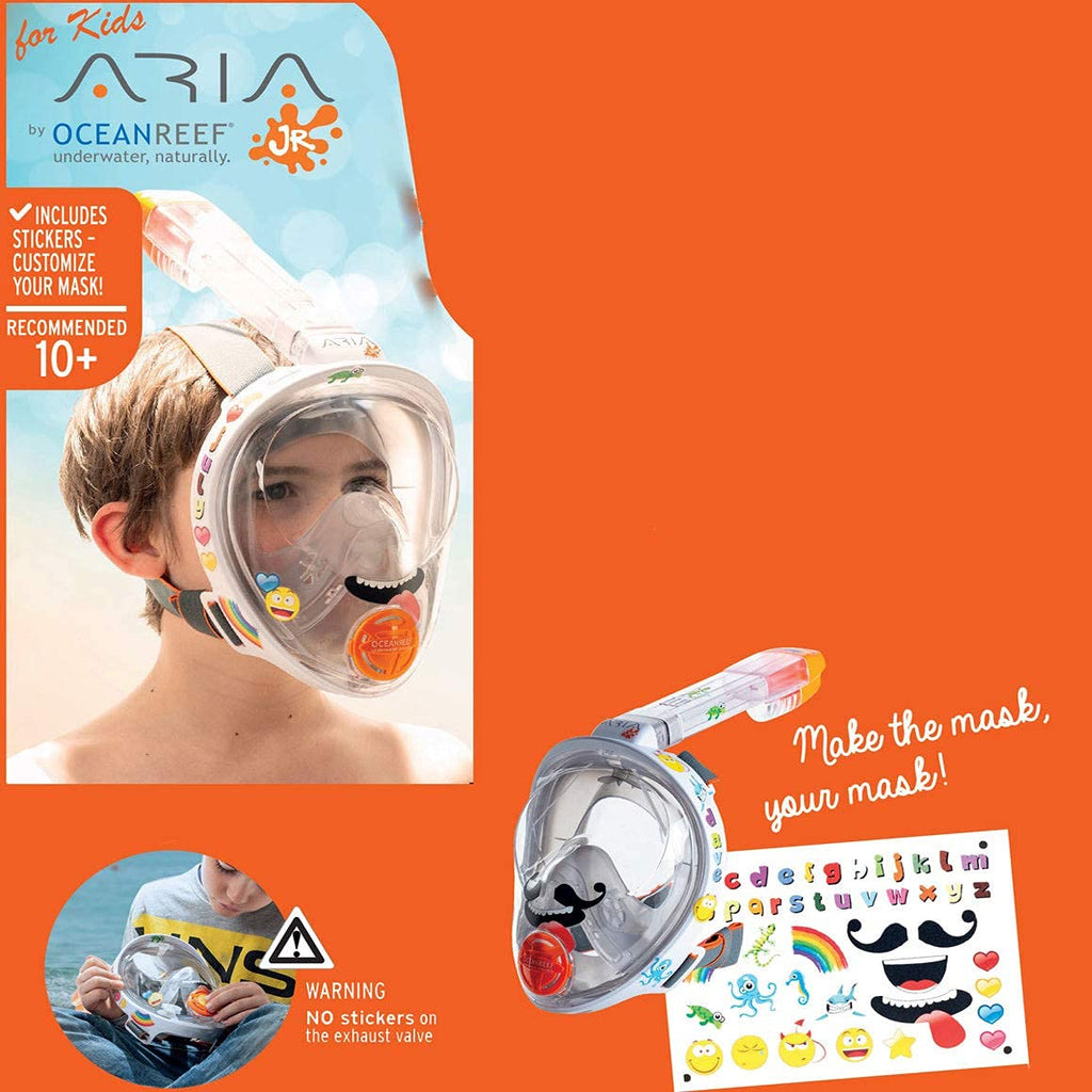 Ocean Reef Aria Jr Full Face Snorkeling Mask White One Size