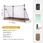 Onetigris Solo Mesh Screen Room With 3000 Waterproof Bathtub Floor, Ultralight 1 Person Screen House For Camping Backpacking Hik
