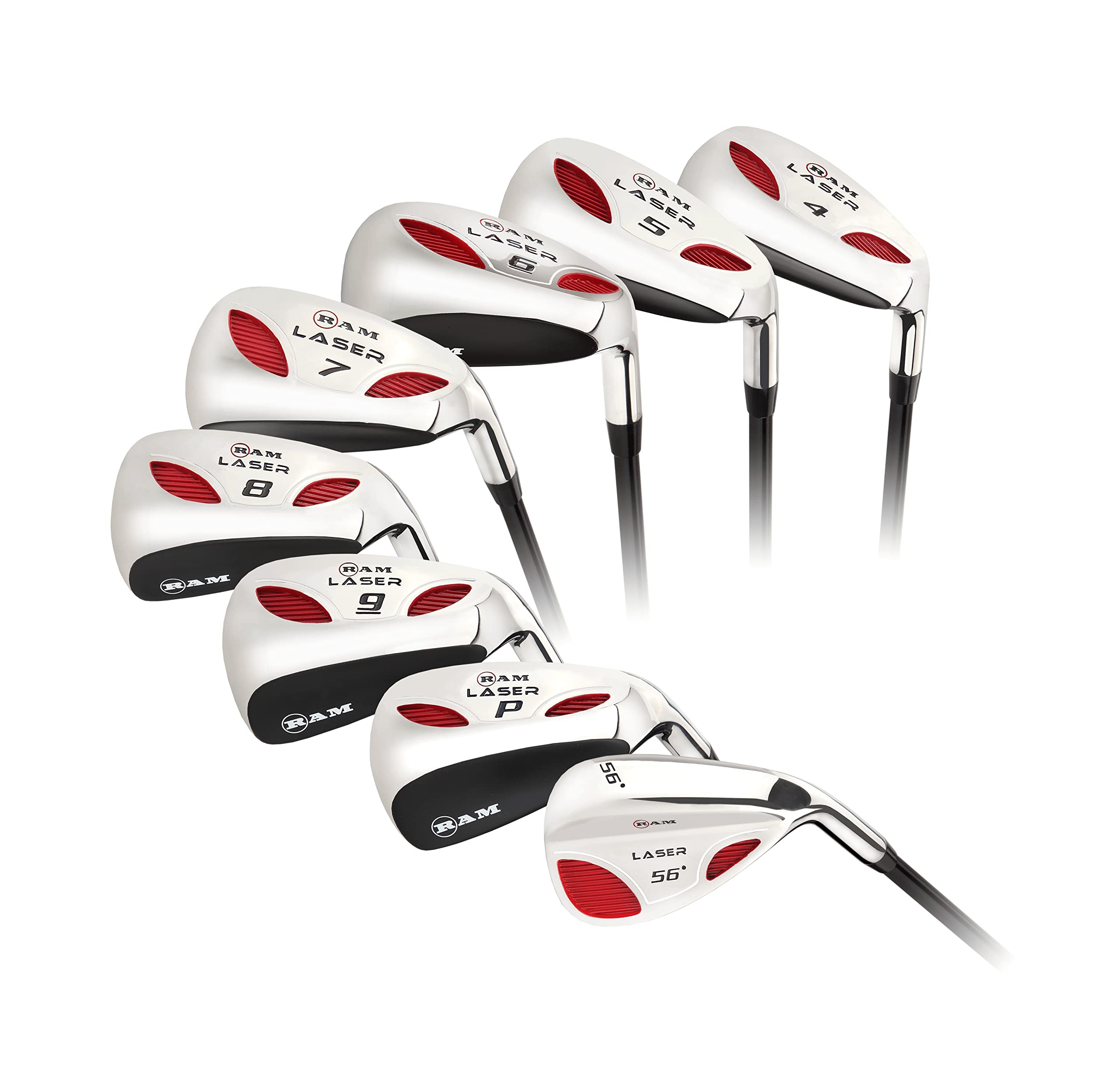 Ram Golf Laser Steel Hybrid Irons Set 4-Sw (8 Clubs) - Mens Left Hand - Regular Flex