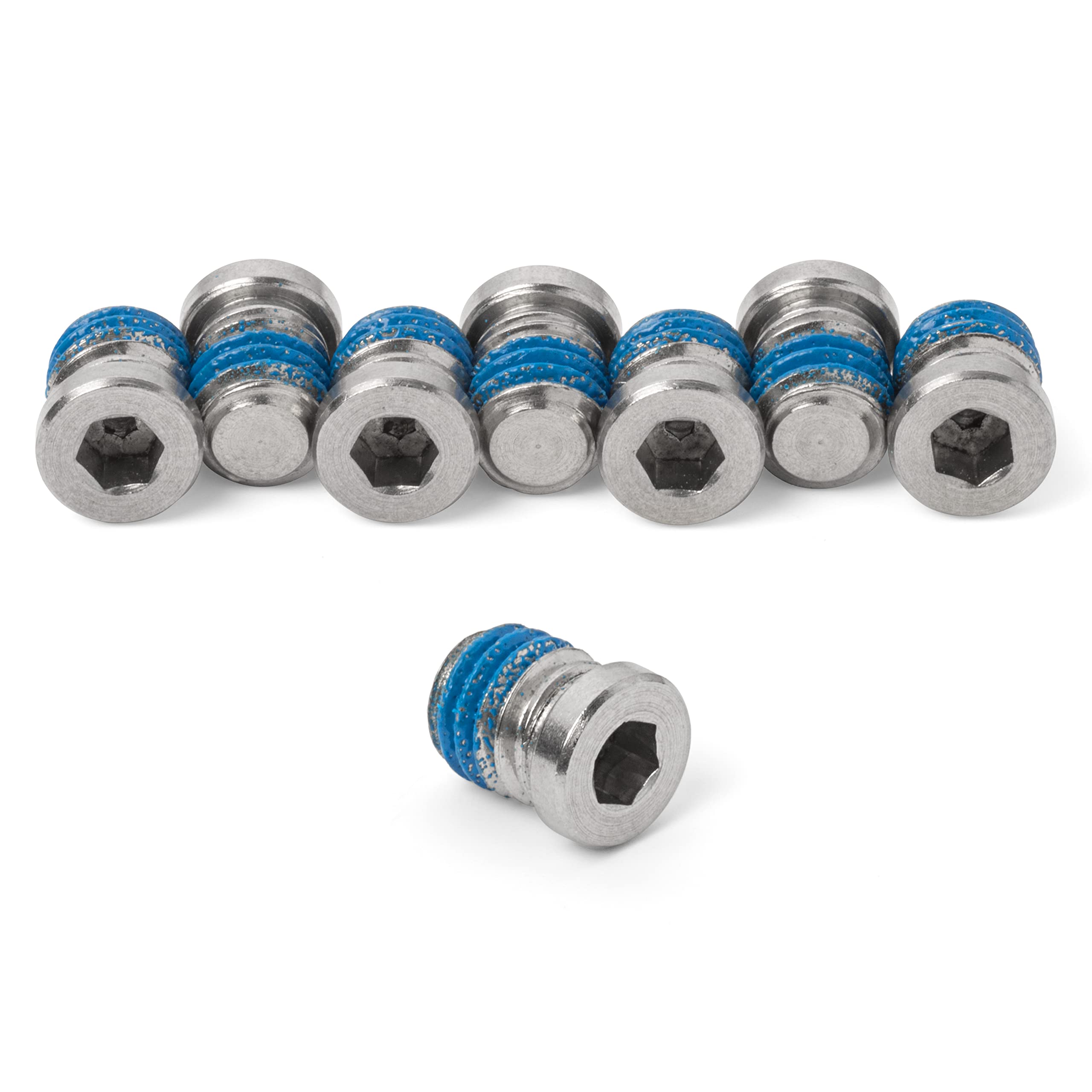 No-Profile Recessed Bottle Cage Boss Blanking & Sealing Screws (Natural Stainless, 8-Pack)
