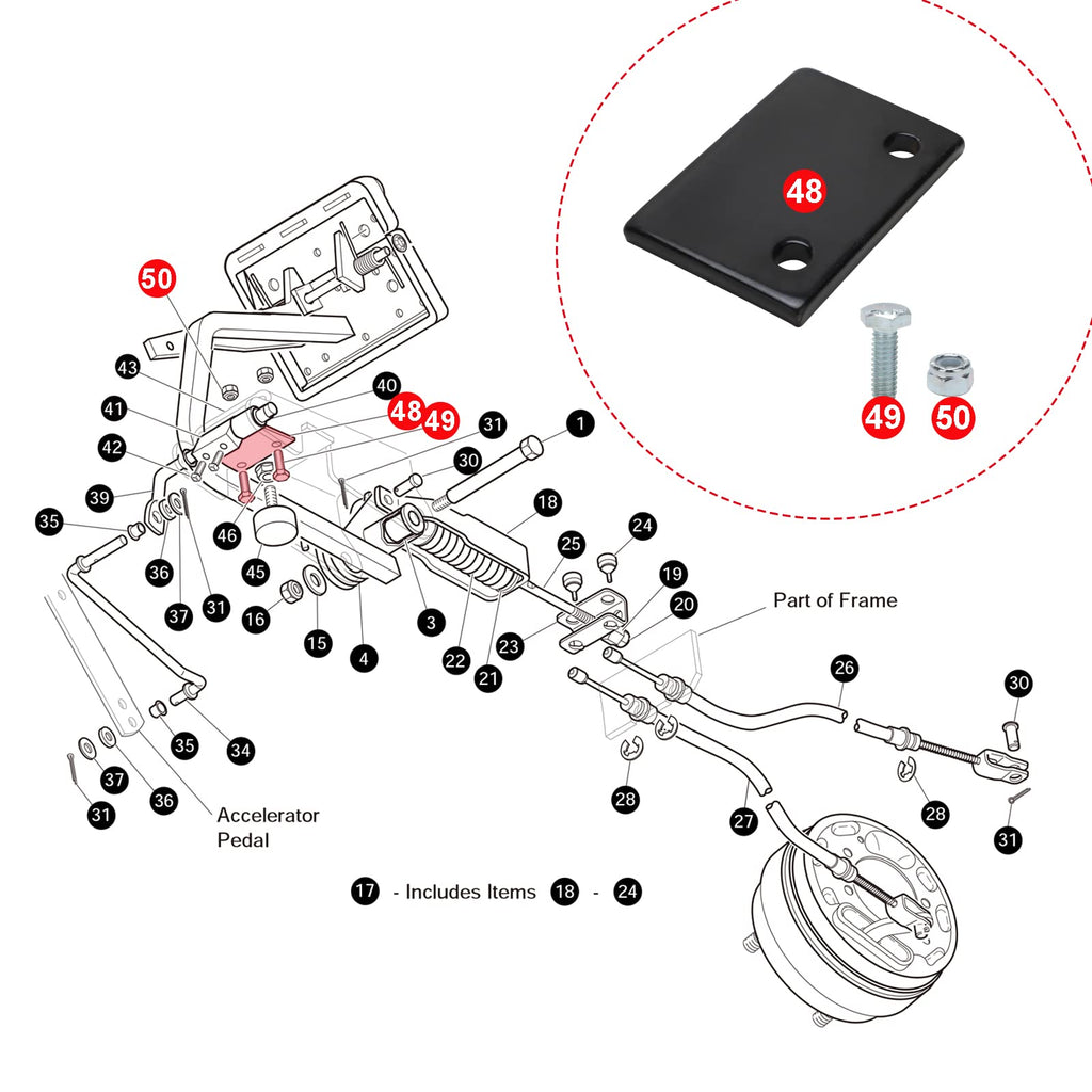 Roykaw Golf Cart Hill Brake Catch Bracket Plate For Ezgo Txt And Medalist 1994-Up Gas Or Electric Models,Replaces Oem# 70080-G02