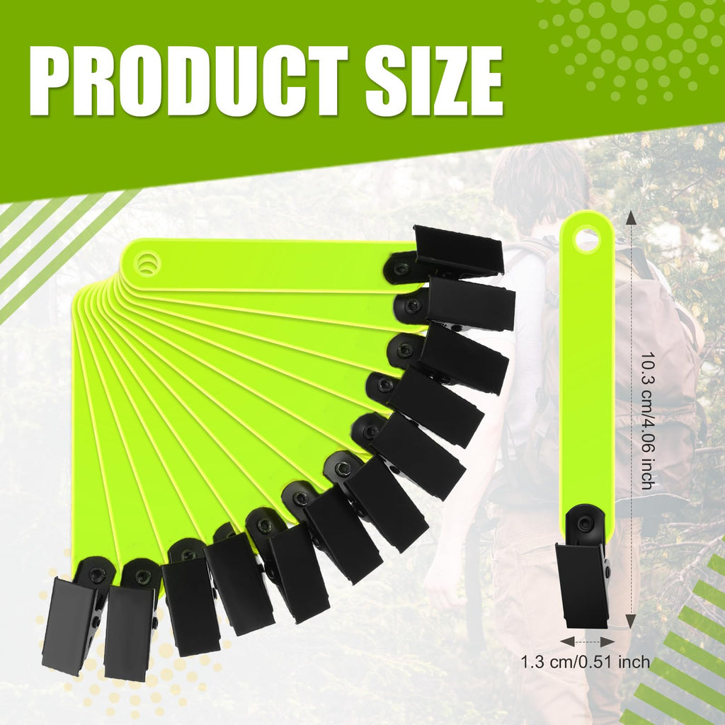 Trail Markers Reflective Tree Tacks Hunting Reflector Tacks Trail Marking Ribbon With Clips For Hiking Hunting Outdoor (Fluoresc