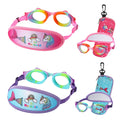 RUIGAO Kids Swim Goggles Age 2-6, Toddler Goggles No Hair Pull,UV Protection/Anti Fog/Padded HeadBand (2PK Fish - Rainbow & Blue