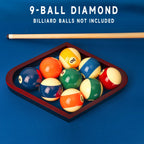 Gse Solid Wood Billiard 8-Ball Triangle & 9-Ball Diamond Pool Ball Racks For 2-1/4'' Pool Balls (Mahogany Diamond Rack)