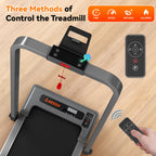 Walking Pad With Handle Bar, Foldable Treadmill Mini Under Desk Treadmill Walking Folding Treadmills For Home Small Running Pad
