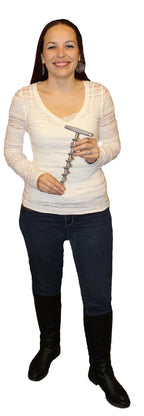 Penetrator 9'' Aluminum Earth Screw Anchor With Built In T-Handle-Holds Up To 200Lbs