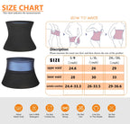 huiming Sauna Suit Waist Trimmer for Women Waist Trainer sweat band for stomach Belt Lower Belly Plus Size (Black, L/XL-1)