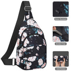 Tuwubi Crossbody Bags for Women, Sling Bag for Men, Small Hiking Backpack Anti Theft Lightweight for Outdoors Travel (M, Black F