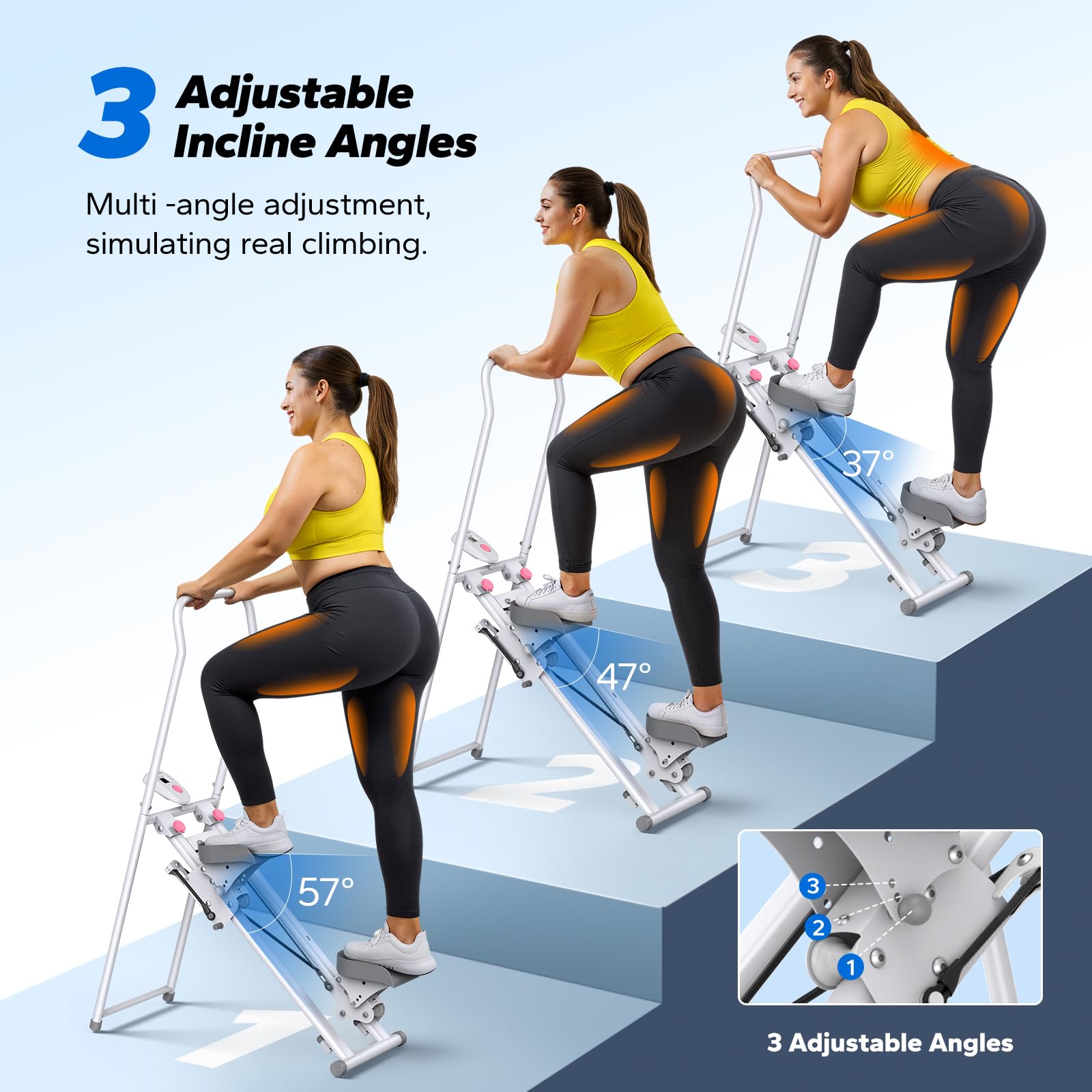 MERACH Stair Stepper for Home Gym Exercise, New Version Vertical Climber Machine for Full-Body Workout, Compact Folding Cardio E