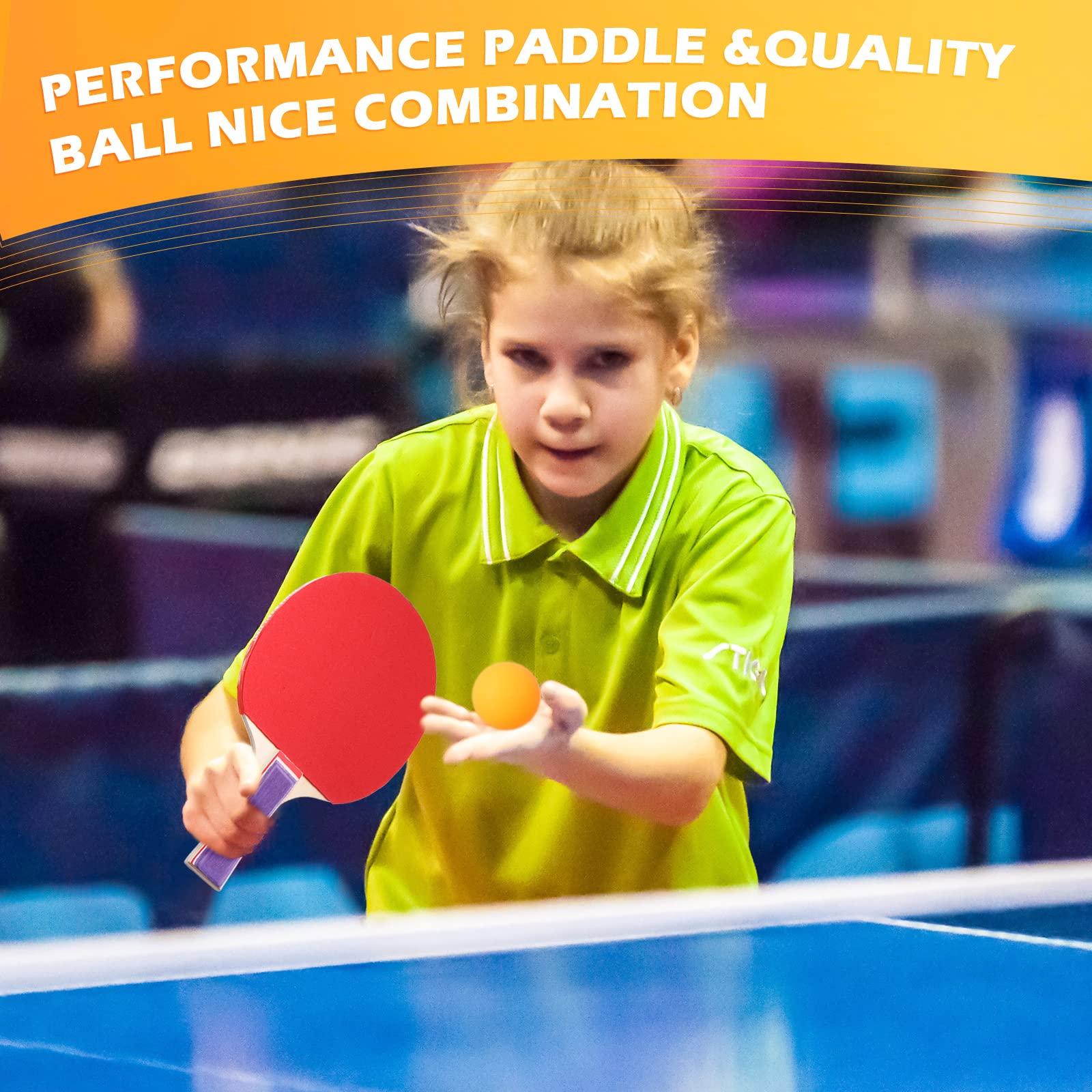 Outus 4 Set Portable Table Tennis Set Table Tennis Paddle Kit 8 Table Tennis Paddles And 12 Balls Table Tennis Racket Player Set