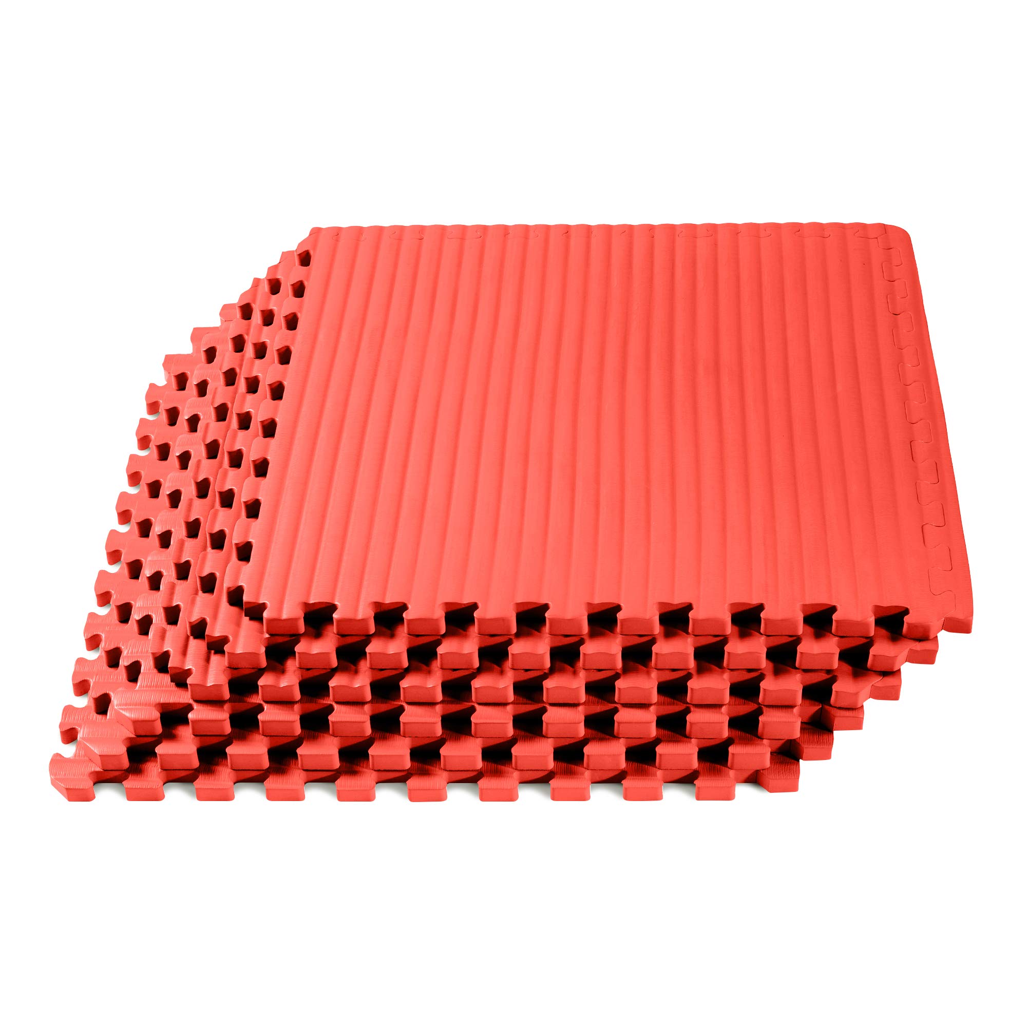 We Sell Mats 3/4 Inch Thick Martial Arts EVA Foam Exercise Mat, Tatami Pattern, Interlocking Floor Tiles for Home Gym, MMA, Anti