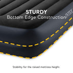 Intex Raised Airbed Mattress With Built-In Pump, Dura-Beam Plus Pillow, Twin - Portable Inflatable Luxury Blow-Up Bed For Adults