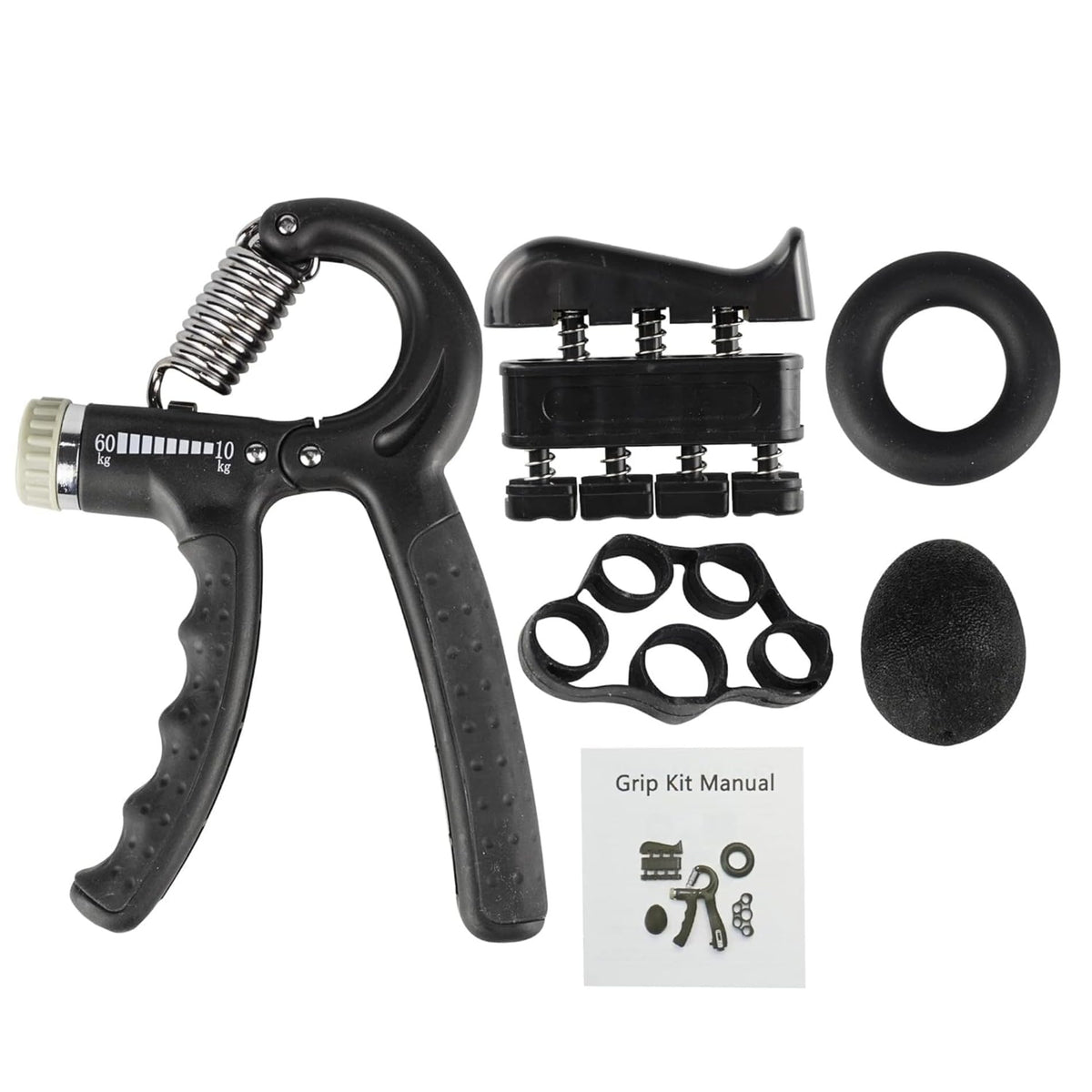 GOPIKRISHNA5 Piece Hand Gripper Set For Strength Training And Hand Rehabilitation