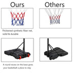 Yaheetech Portable Basketball Hoop System For Youth Indoor Outdoor W/Backboard & Wheels & Fillable Base, 5.2-7 Ft Adjustable Hei