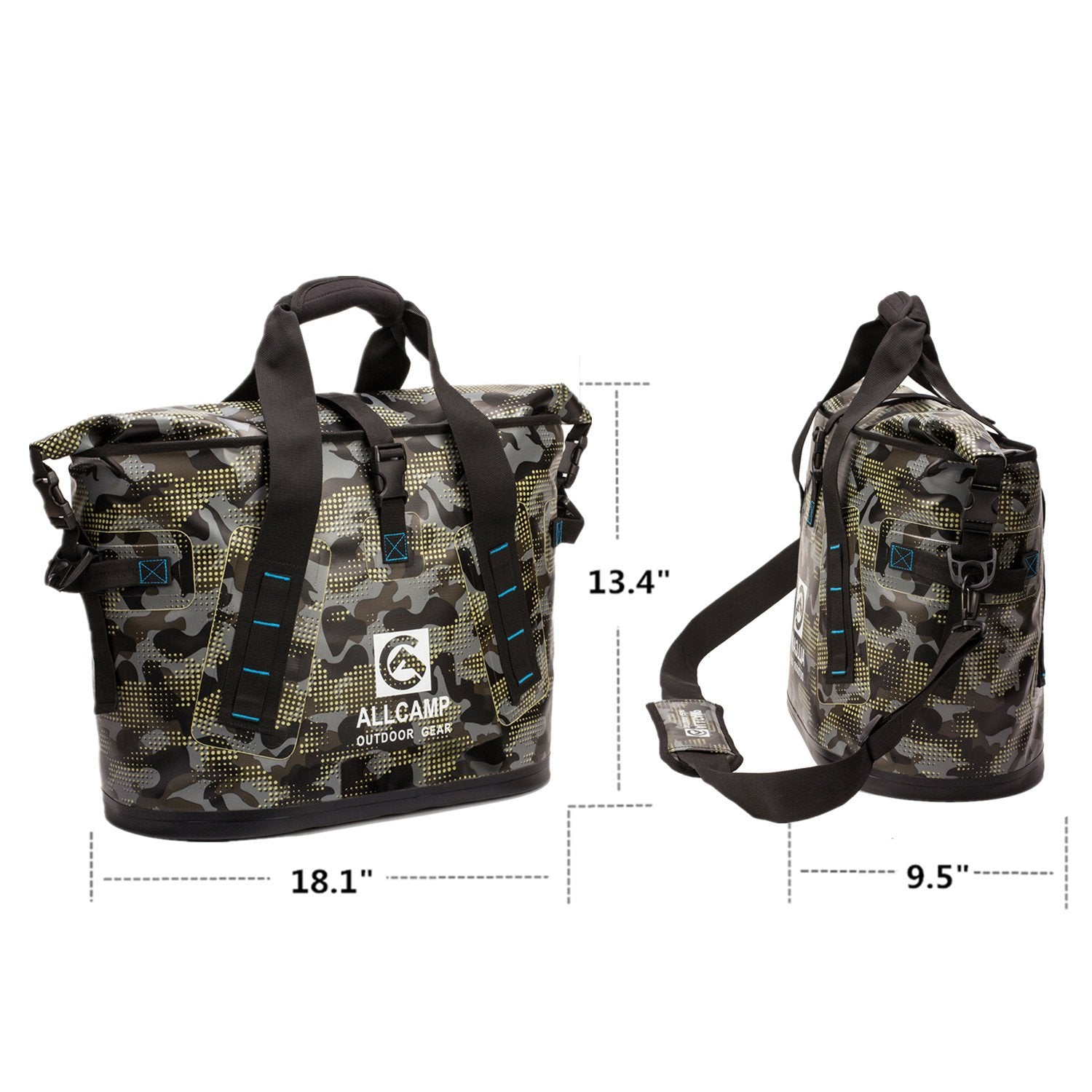 Allcamp Outdoor Gear Hopper Portable Cooler Bag 25L With 5 Ice Pack Boxes(Camo Grey)