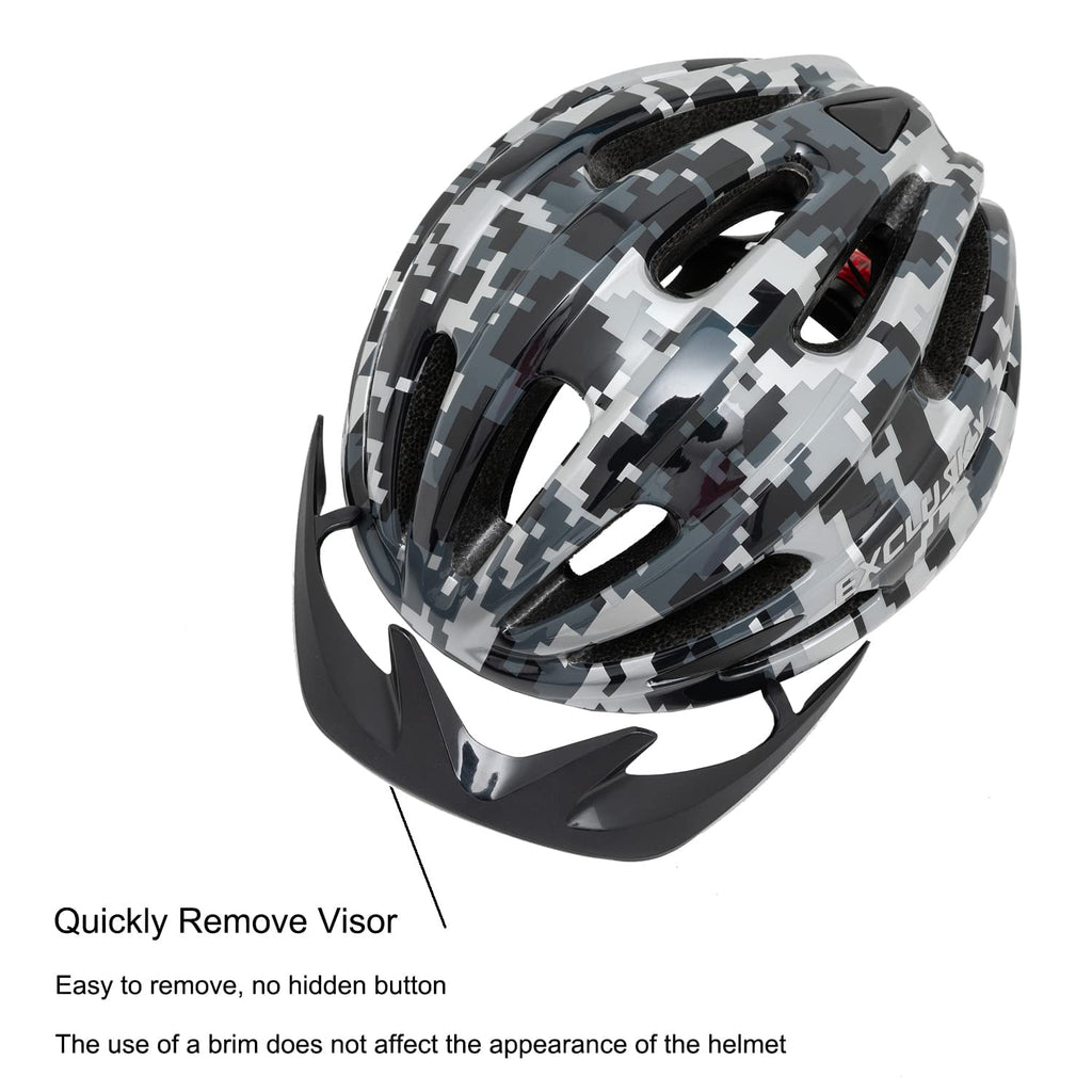 Exclusky Kids Bike Helmet with LED Light - Adjustable Multi-Sport Youth Helmet for Boys & Girls, Ages 5-12, Fits 50-57cm, Cyclin