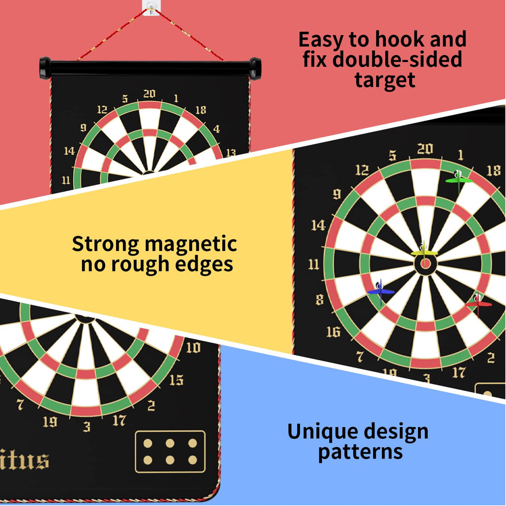 Gitus Magnetic Dart Board Indoor Outdoor Games For Kids With 12 Darts, Gifts For Teenage Boys Teen Boys Gifts Ideas Toys Gifts F