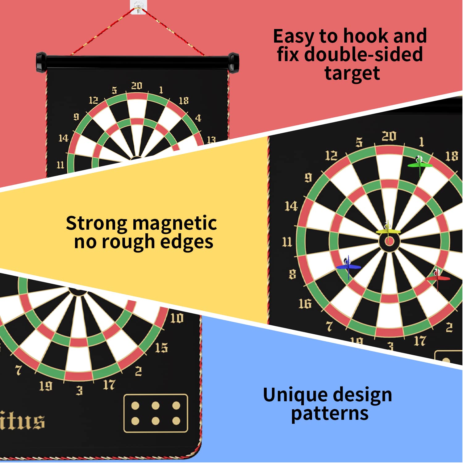 Gitus Magnetic Dart Board Indoor Outdoor Games For Kids With 12 Darts, Gifts For Teenage Boys Teen Boys Gifts Ideas Toys Gifts F
