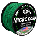 Paracord Planet Micro Paracord - Thin Braided Cord For Crafting, Fishing, And Diy Projects In 125 Ft Spools - Kelly Green