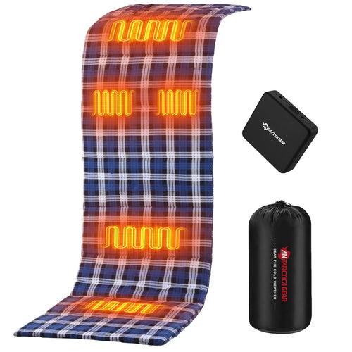 Antarctica Gear Heated Sleeping Bag Liner, 5 Heated Zones With 16000Mah 12V Battery Heated Pad, Electirc Sleeping Bag Heater For