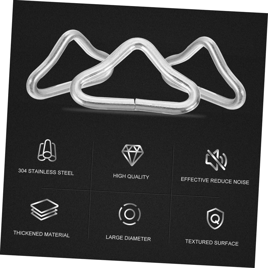 40Pcs Trampoline Triangle Ring Leash Rings Heavy Duty Leash Replacement Trampoline Clips Marine Clips Bungee Bed Triangle Ring G