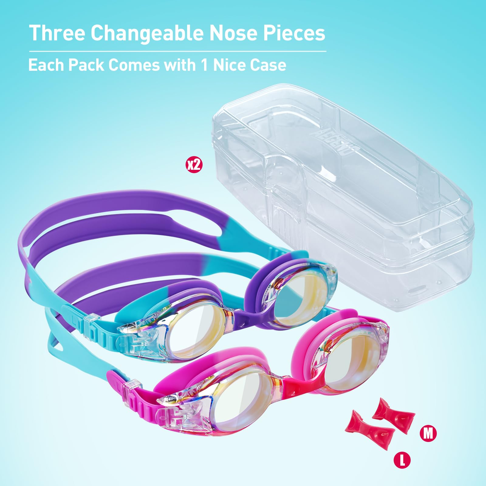 Aegend Kids Swim Goggles, Swimming Goggles For Kids Age 4-16 Boys And Girls