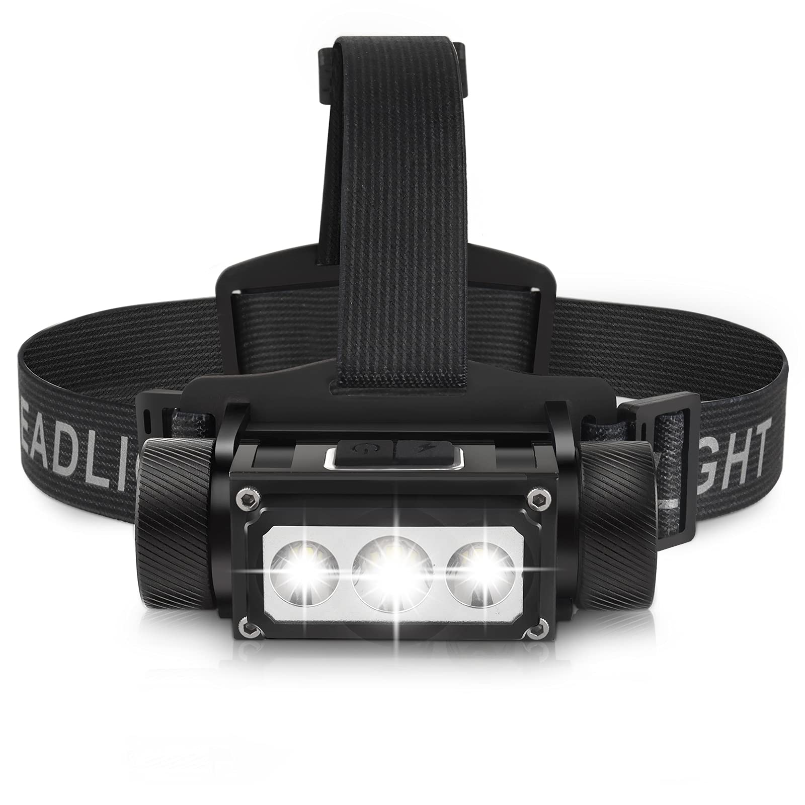 Bud K Headlamp Rechargeable, 4000 Lumen Headlamps for Adults, Super Bright LED Headlight Flashlight 6 Modes 160 Degree Adjustabl