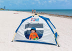 Rio Brands Beach Total Sun Block Upf 50+ Baby Sun Shade Pop-Up Beach Shelter, Silver, 62'' X 41'' X 36'' (Atsbsd103-2019-1)