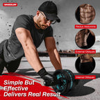 VINSGUIR Ab Roller Wheel, Abs & Core Workout Equipment for Home Gym with Knee Pad Accessories, Abdominal Wheel for Full-body Str