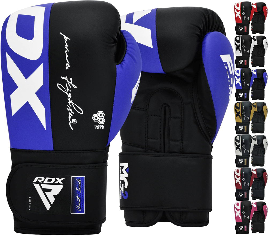 Rdx Boxing Gloves Maya Hide Leather, Muay Thai Kickboxing Mma Sparring Training, Advanced Takka Closure, Padding, Punch Bags Spe
