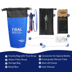 Membrane Solutions Gravity Water Filter 1 Gallon, Nsf/Ansi 42&372&401 Certified, 0.1M Versatile Water Purifier Camping With Adju