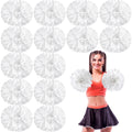 WILLBOND 12pcs Cheerleading Pom Poms Bulk Metallic Foil Cheerleader Pompoms with Baton Handle for 2026 Soccerball Basketball Che