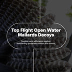 Avian X Top Flight Open Water Mallard Duck Decoys, Ultra Realistic Floating Hunting Decoys With Weight Forward Swim Keel, Multic