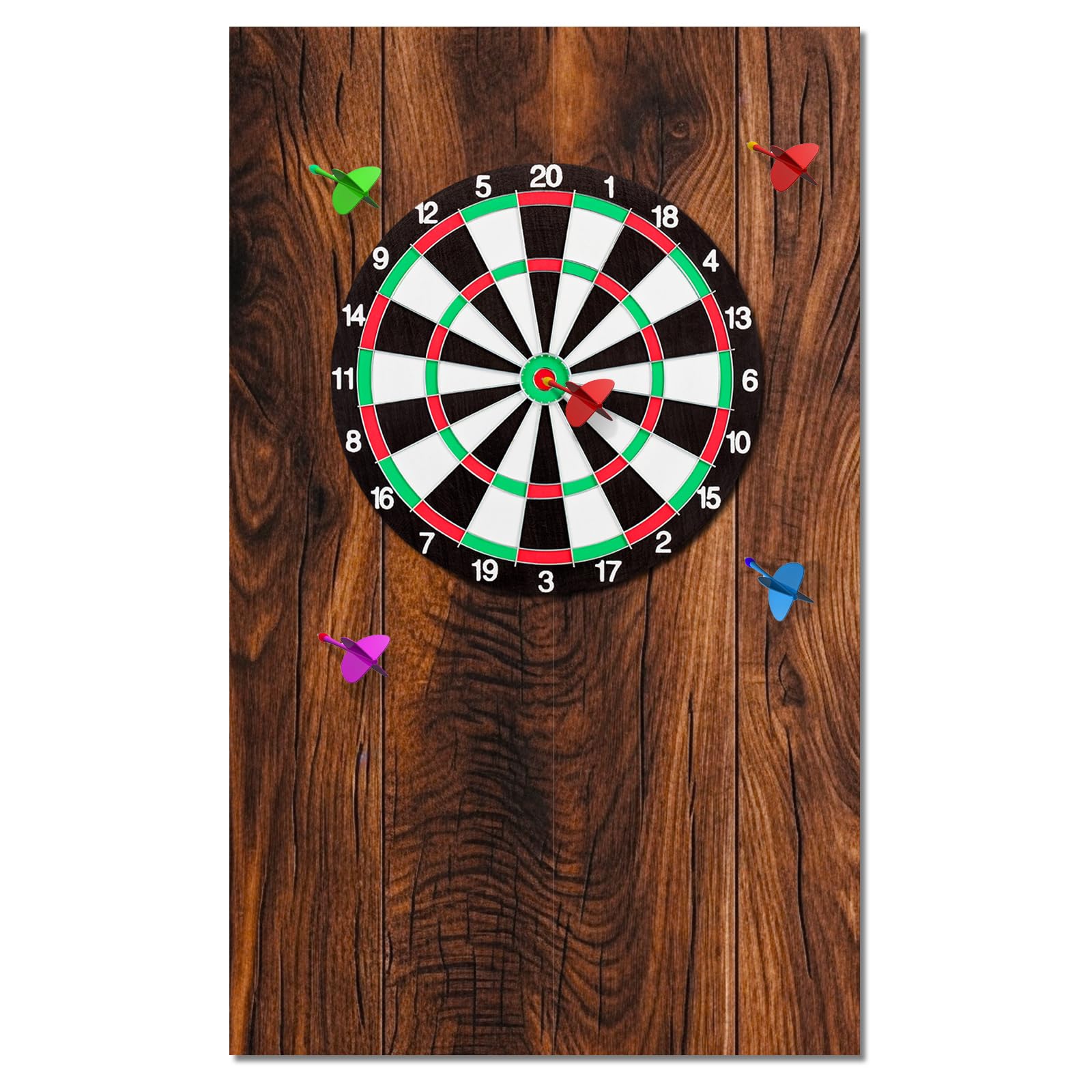 Yudlto Felt Wood Grain Dart Board Wall Protectors, Self-Adhesive Square Backing Tiles, Dartboard Surround Backboard Alternative 