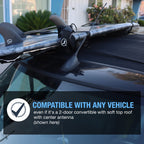 Ho Stevie! Surfboard Car Roof Rack Padded System (Holds Up To 3 Boards) With Silicone Buckle Covers