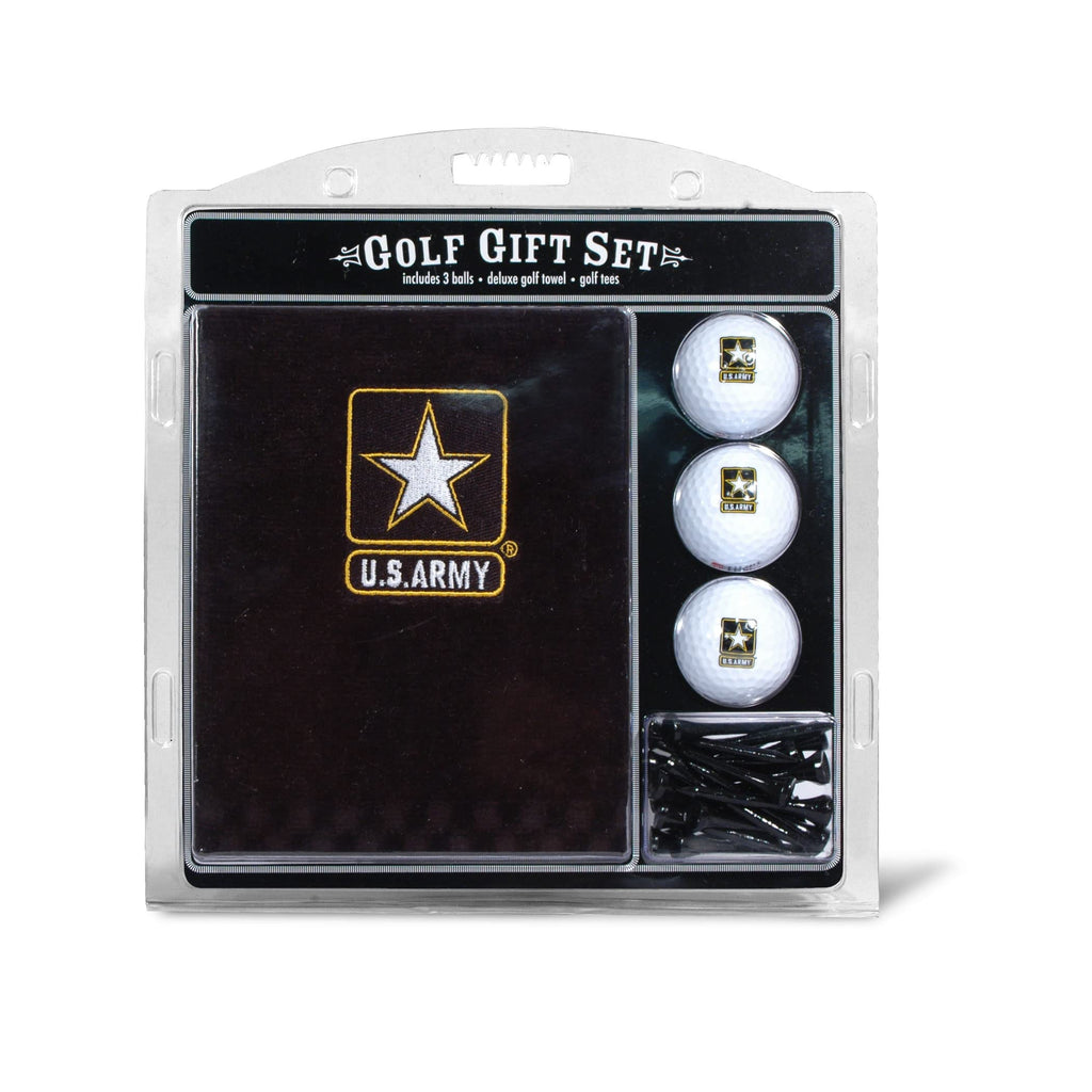 Team Golf Military Army Embroidered Golf Towel, 3 Golf Ball, And Golf Tee Set Gift Set Embroidered Golf Towel, 3 Golf Balls, And
