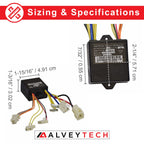 Alveytech Zk2400-Dp-Ld (Zk2400-Dp-Fs) Control Module With 4-Wire Throttle Connector - Fits The Razor E175 (V1+) Electric Scooter