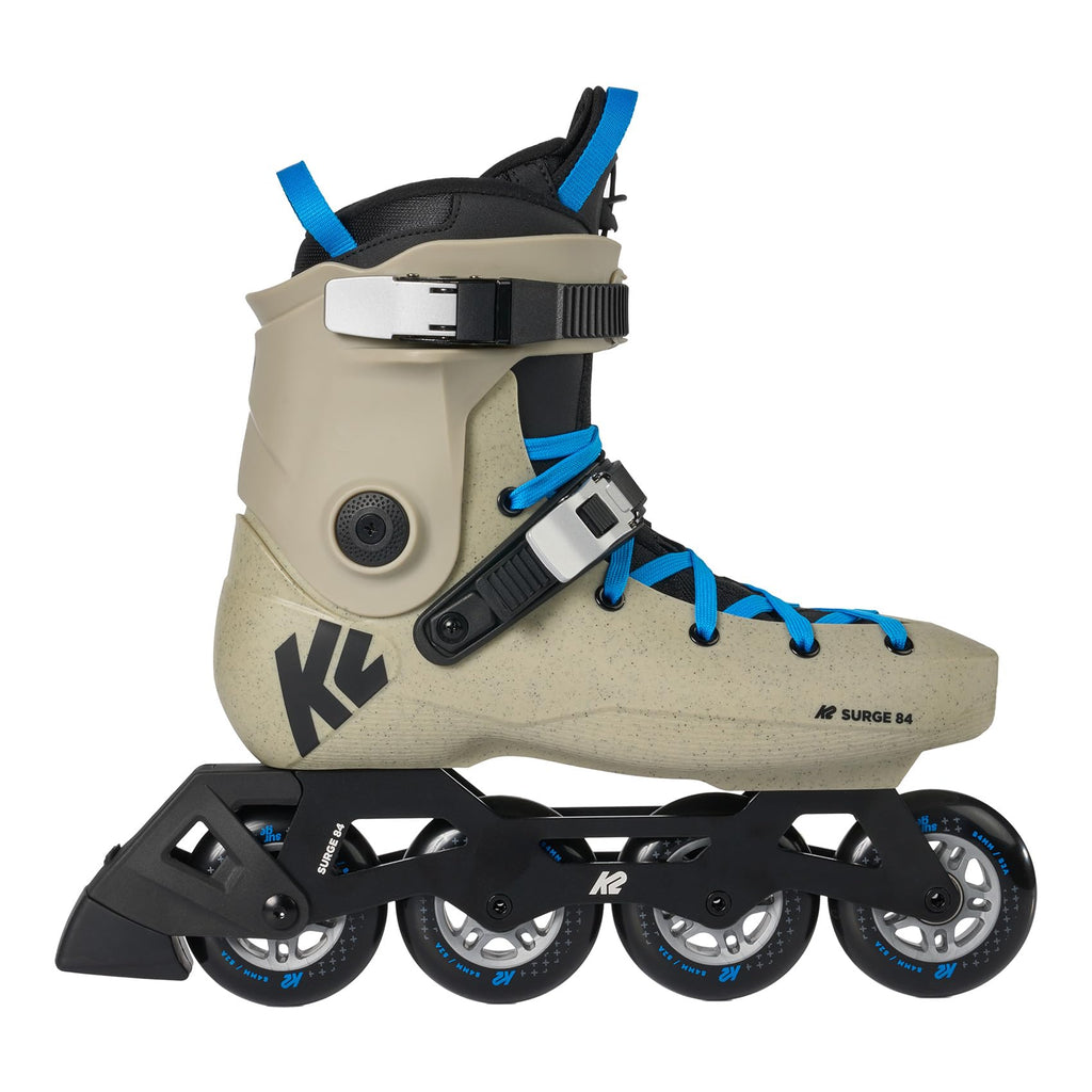 K2 Surge 84 Unisex Urban Inline Skates - Khaki/Blue / M08 / W09