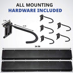Raxgo Garage Bike Rack, Wall Mounted Bicycle Storage Hanger, 6 Adjustable Hooks Universal For Indoor & Home Use