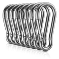 304 Stainless Steel Carabiner Clips, ?NO Rust? 1360lbs Heavy Duty Carabiners, 2.36 inch D-Ring Snap Hook Keychain Spring Clips f