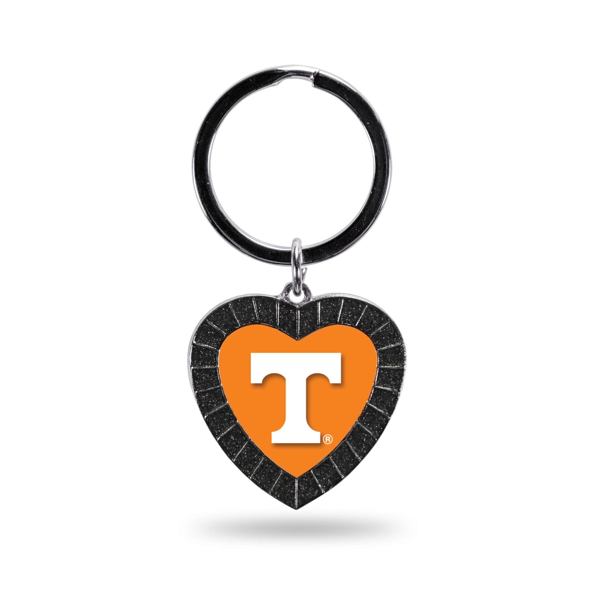 Rico Industries Ncaa Tennessee Volunteers Ncaa Rhinestone Heart Colored Keychain, Black, 3-Inches In Length