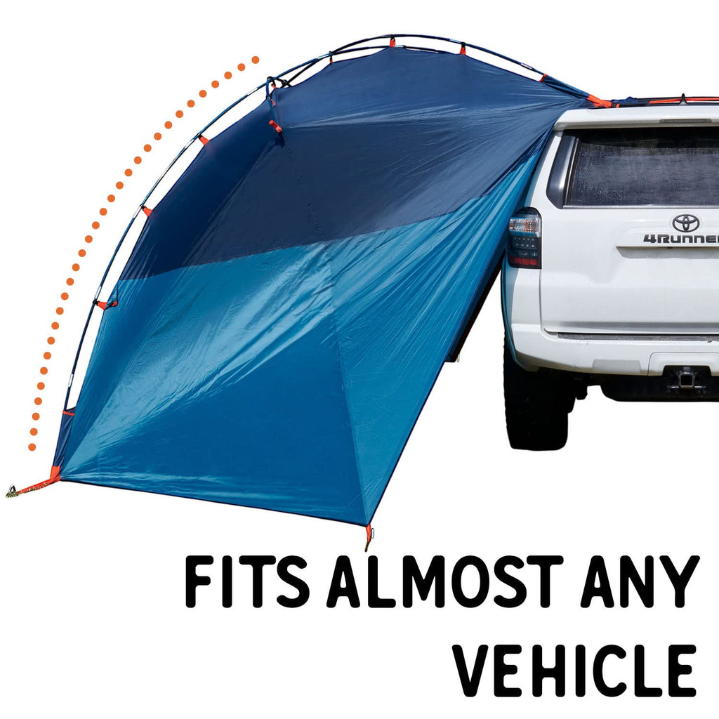 Kelty Backroads Shelter Universal Mounted Car Camping Shelter With Zippered Entry, Sturdy Frame, Protection From Elements, Uv, S