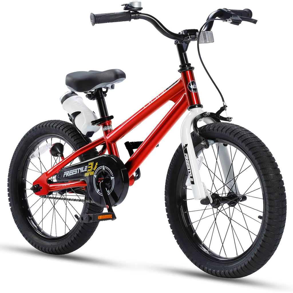 Royalbaby Kids Bike Boys Girls Freestyle Bmx Bicycle With Kickstand Gifts For Children Bikes 18 Inch Red (Rb18B-6R)