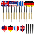 Accmor 12Pcs Steel Tip Darts Set, 18 Grams Professional Metal Darts, Metal Tip Darts With 4 Extra Nylon Shafts, 4 Extra Flights 