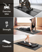 Treadmill Walking Pad Mat,63 ''X25.6 '',1/4 '' Thick Exercise Bike Mats For Carpet/Hardwood Floors,Mat For Under Treadmill/Rowin